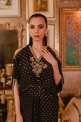 Cold Shoulder Chikankari Kaftan